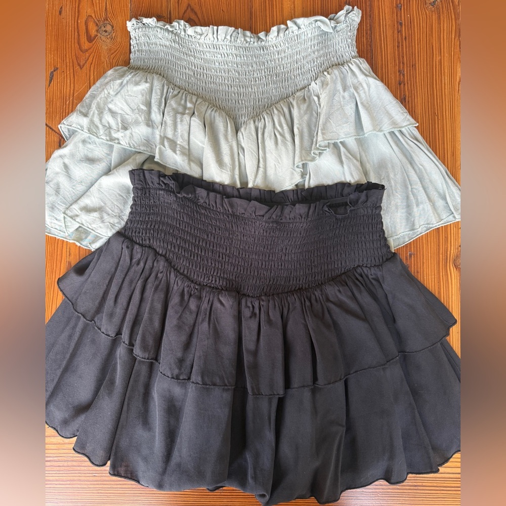 Katie J NYC Black Skirt and Sage Skirt Girls Ruffle Size Large
